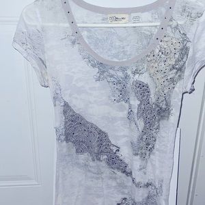 Miss me womens embellished tee size large